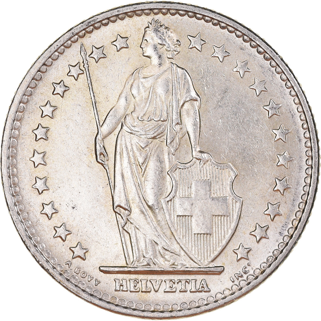 Munten, Zwitserland, 2 Francs, 1965, Bern, UNC-, Zilver, KM:21