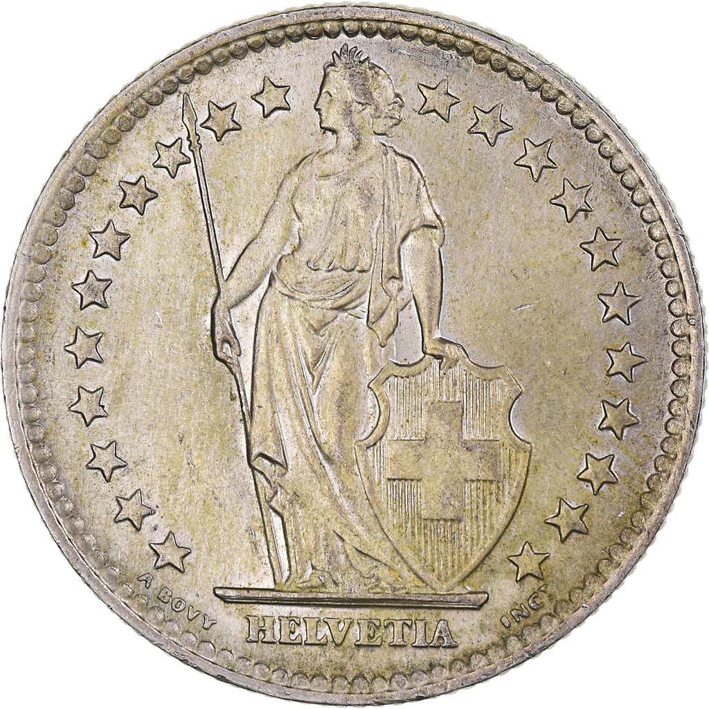 Coin, Switzerland, 2 Francs, 1963, Bern, EF(40-45), Silver, KM:21