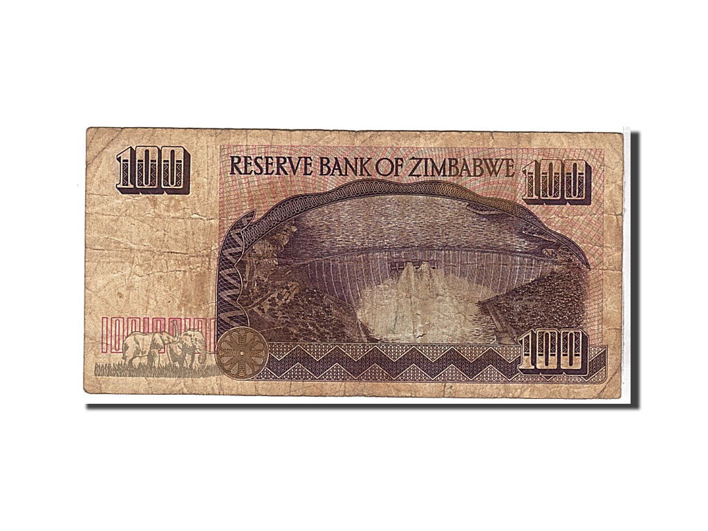 Zimbabwe, 100 Dollars, 1995, KM #9a, VG(8-10), HE6708470