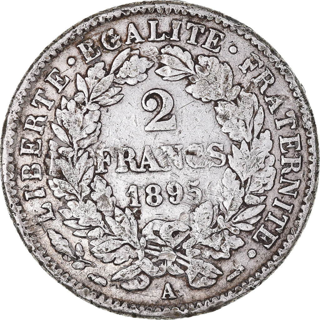 Monnaie, France, Cérès, 2 Francs, 1895, Paris, TB+, Argent, Gadoury:530a