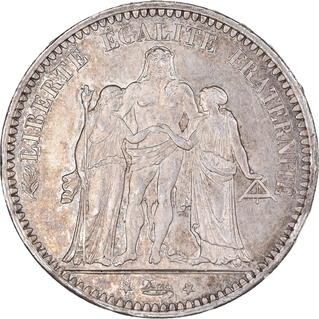 Moeda, França, Hercule, 5 Francs, 1873, Paris, AU(55-58), Prata, KM:820.1