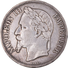 Coin, France, Napoleon III, 5 Francs, 1868, Strasbourg, EF(40-45), Silver