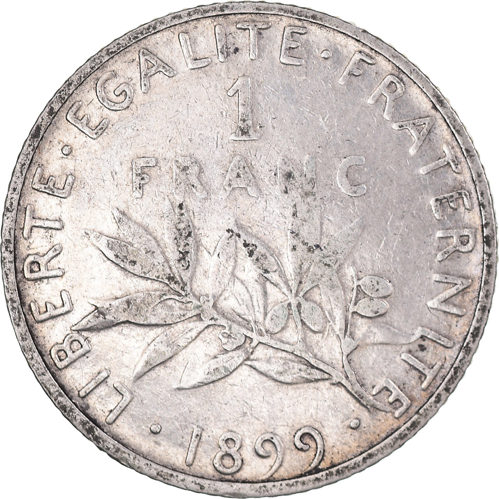 Coin, France, Semeuse, Franc, 1899, Paris, AU(50-53), Silver, KM:844.1