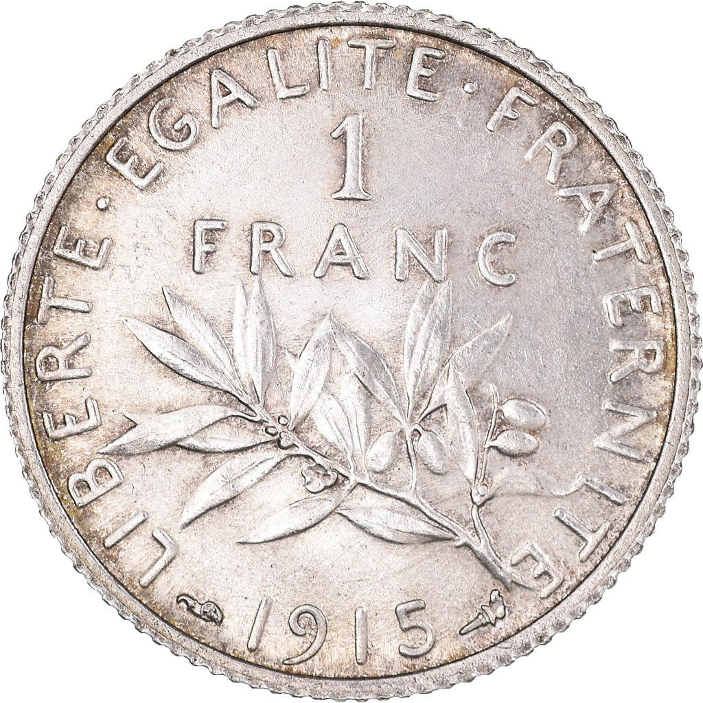 Moneda, Francia, Semeuse, Franc, 1915, Paris, 1 Franc, MBC, Plata, KM:844.1
