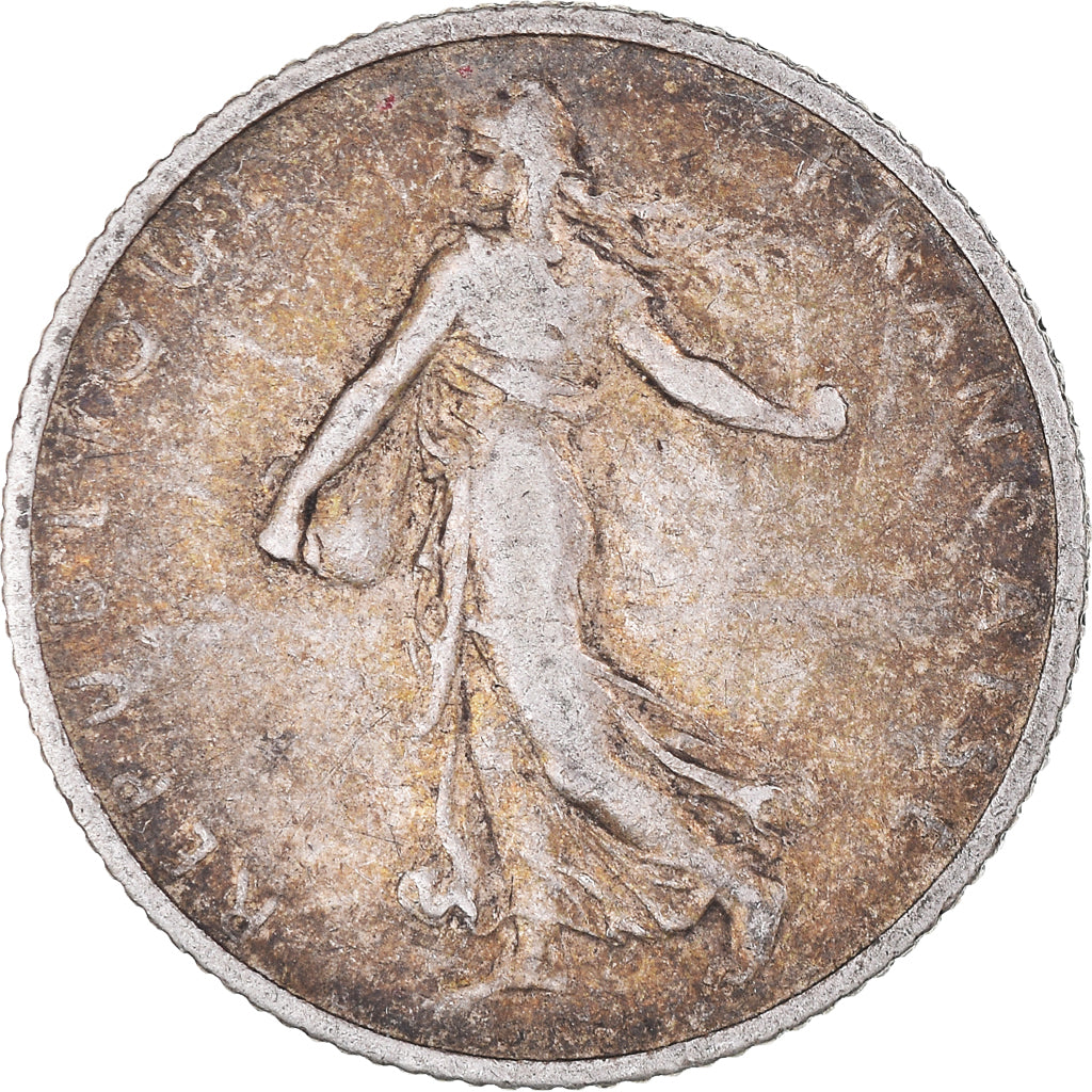 Moeda, França, Semeuse, Franc, 1909, Paris, EF(40-45), Prata, KM:844.1