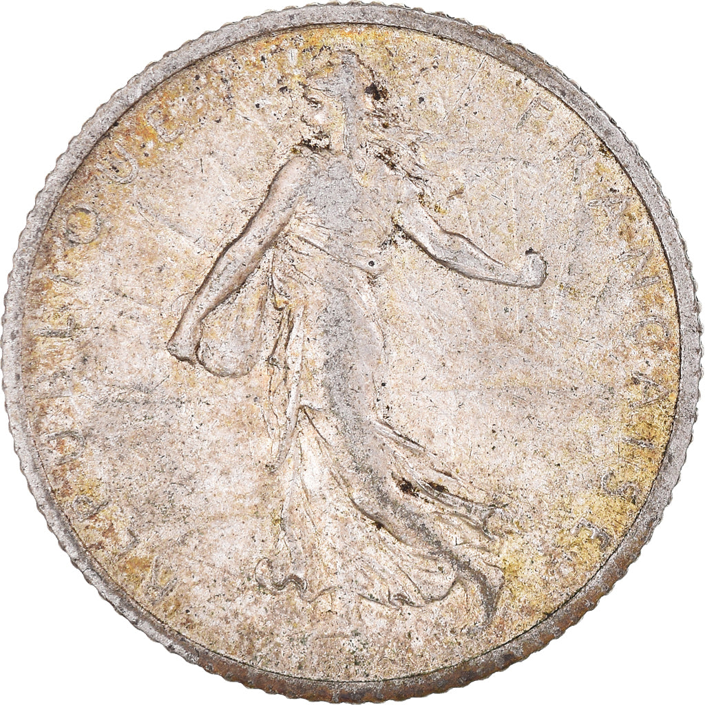 Moeda, França, Semeuse, Franc, 1913, Paris, 1 Franc, AU(50-53), Prata, KM:844.1