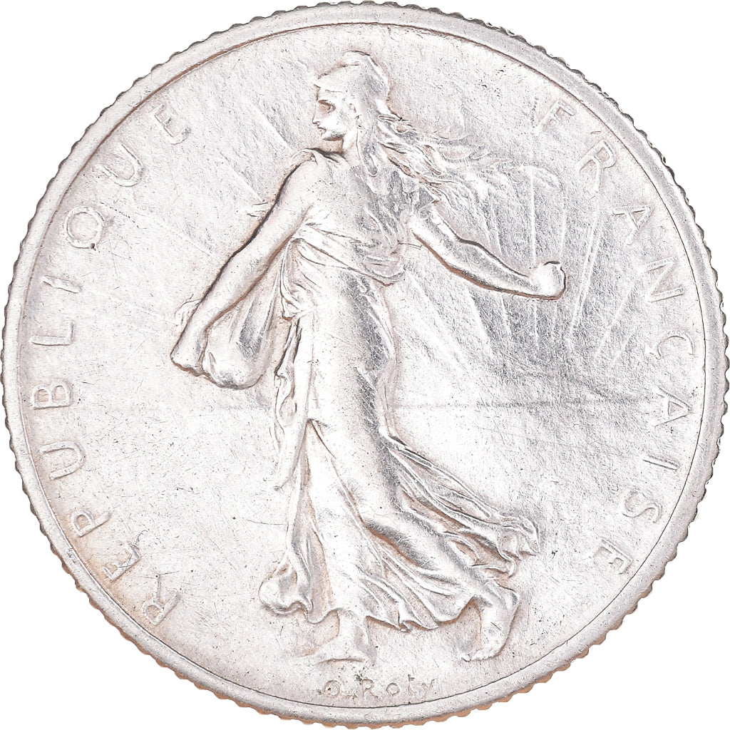 Moneta, Francja, Semeuse, Franc, 1910, Paris, AU(50-53), Srebro, KM:844.1