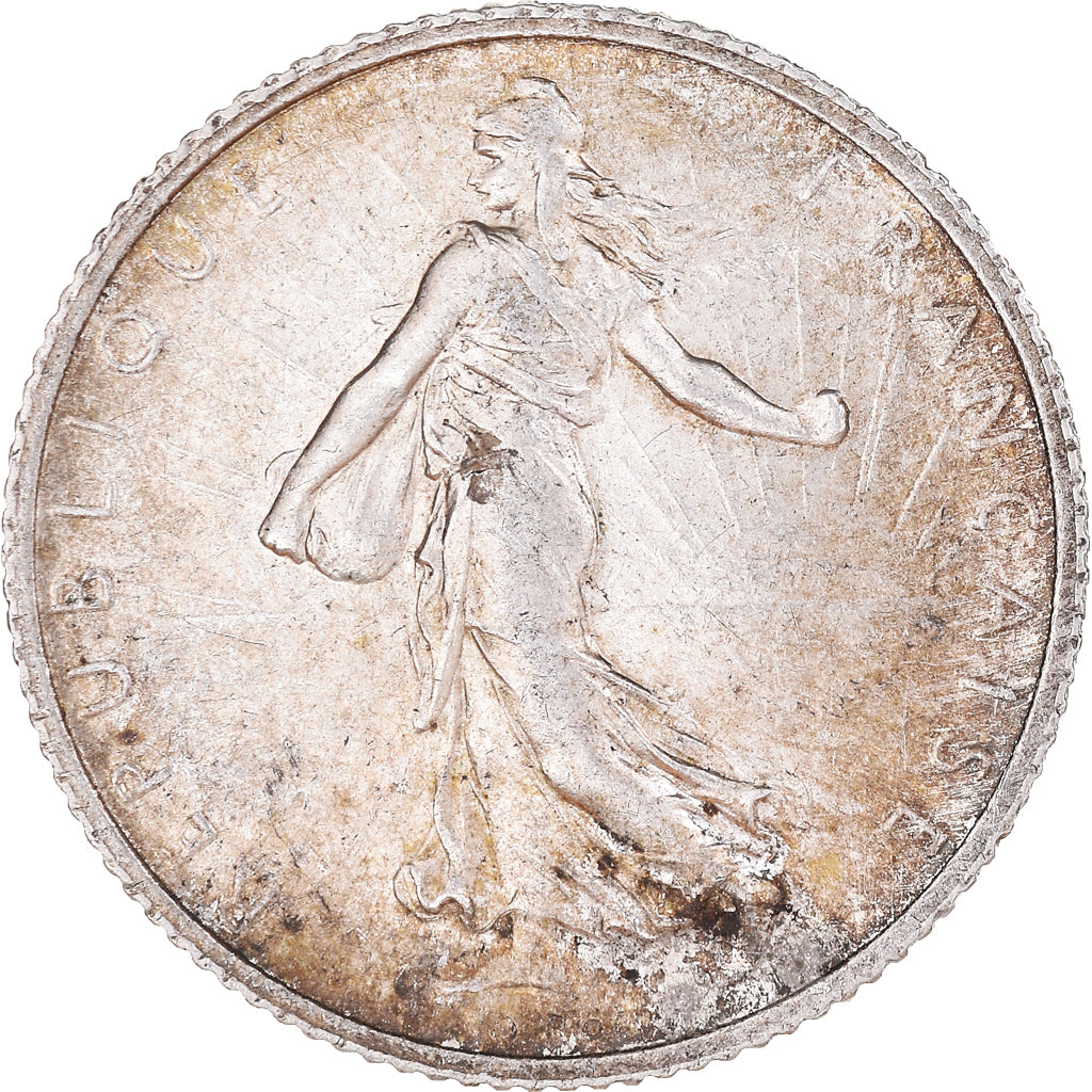 Moeda, França, Semeuse, Franc, 1908, Paris, EF(40-45), Prata, KM:844.1