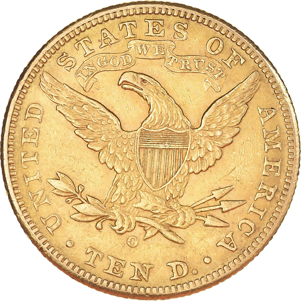 Coin, United States, Coronet Head, $10, Eagle, 1892, U.S. Mint, New Orleans