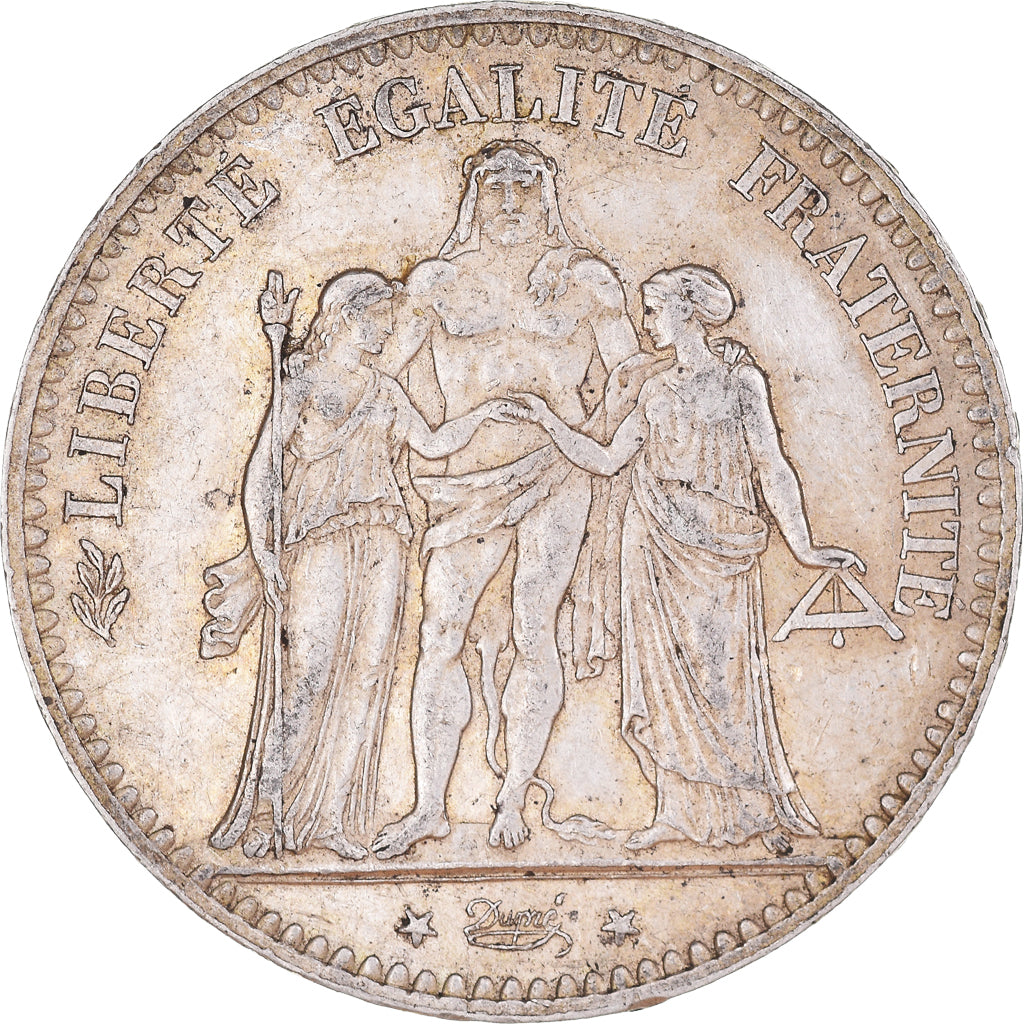 Coin, France, Hercule, 5 Francs, 1876, Paris, EF(40-45), Silver, KM:820.1