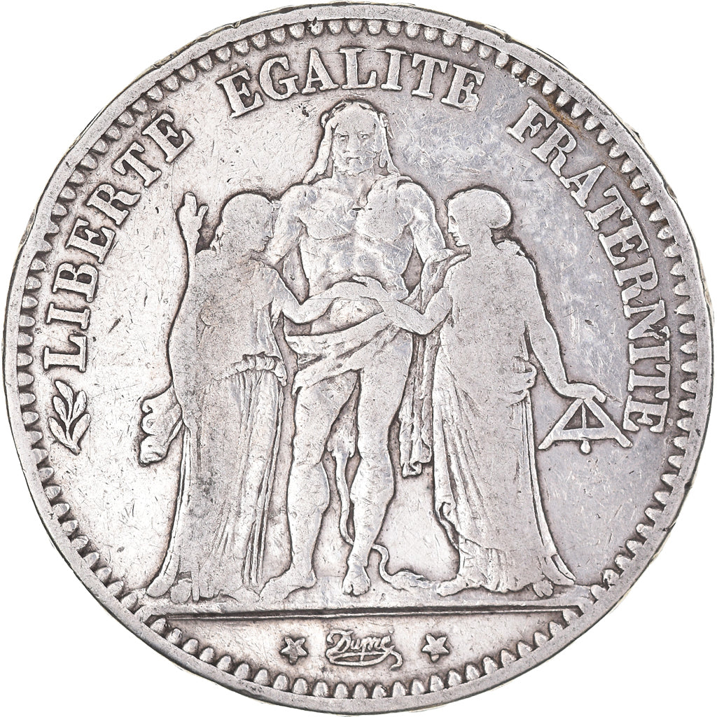 Münze, Frankreich, Hercule, 5 Francs, 1874, Bordeaux, S+, Silber, KM:820.2