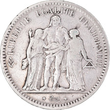 Monnaie, France, Hercule, 5 Francs, 1848, Paris, B+, Argent, KM:756.1