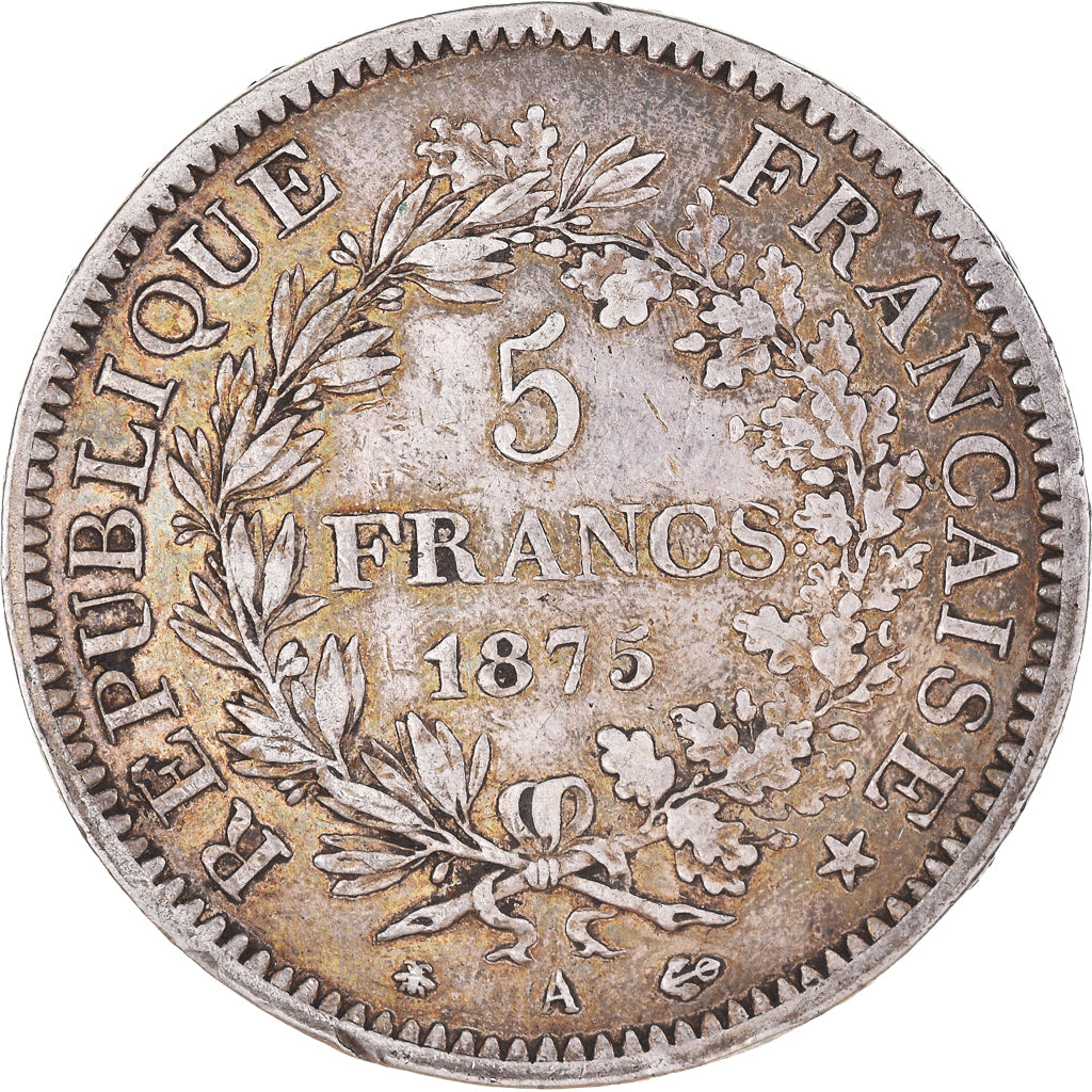 Coin, France, Hercule, 5 Francs, 1875, Paris, EF(40-45), Silver, KM:820.1