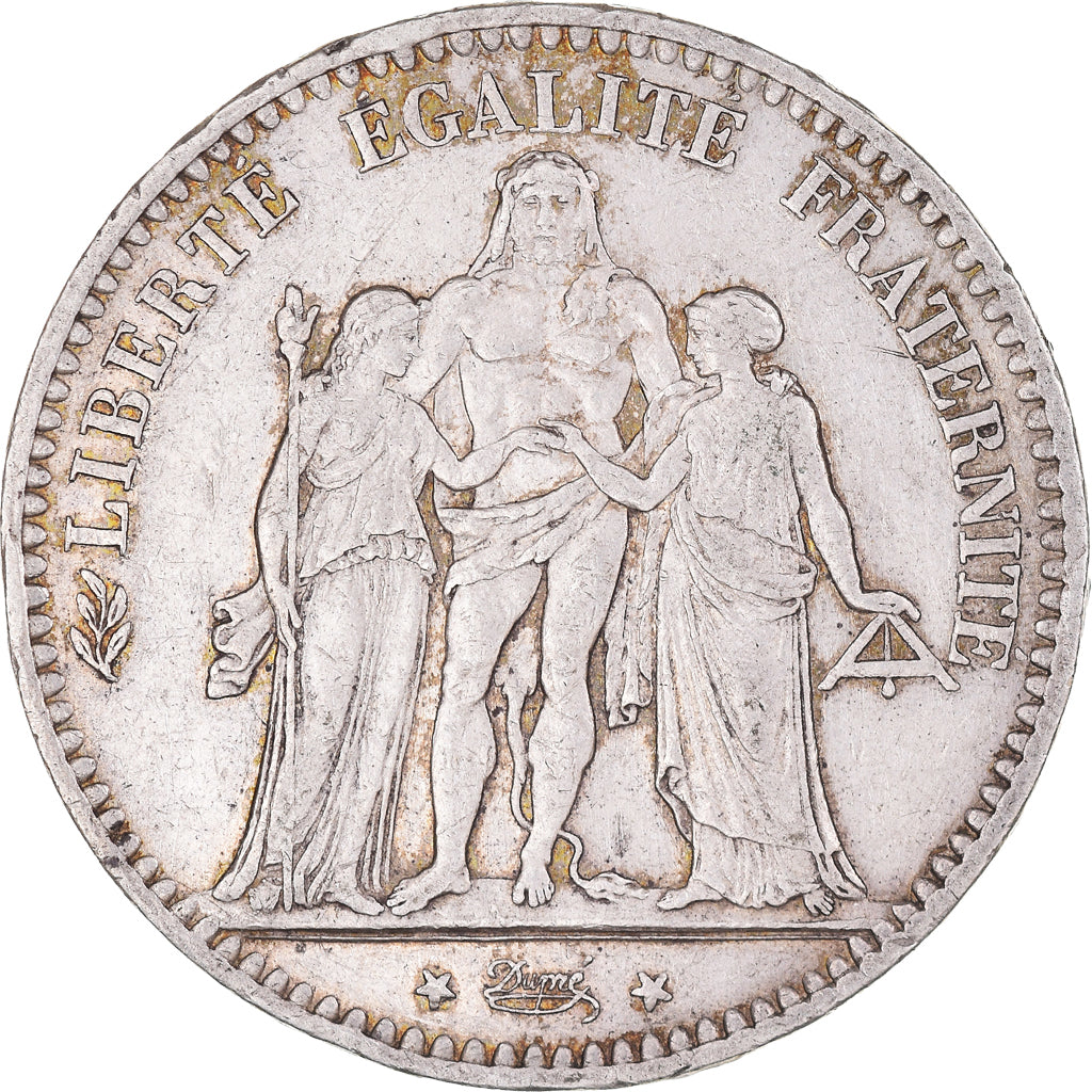 Coin, France, Hercule, 5 Francs, 1876, Paris, EF(40-45), Silver, KM:820.1