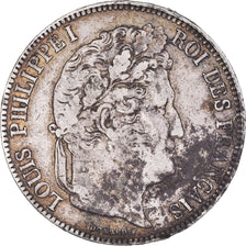 Coin, France, Louis-Philippe, 5 Francs, 1834, Paris, VF(20-25), Silver