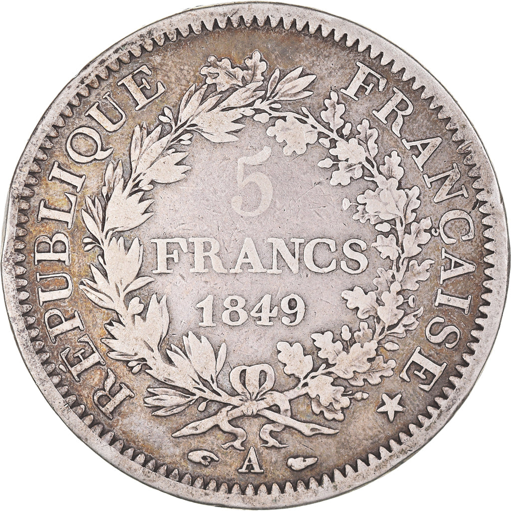 Monnaie, France, Hercule, 5 Francs, 1849, Paris, TB+, Argent, Gadoury:683