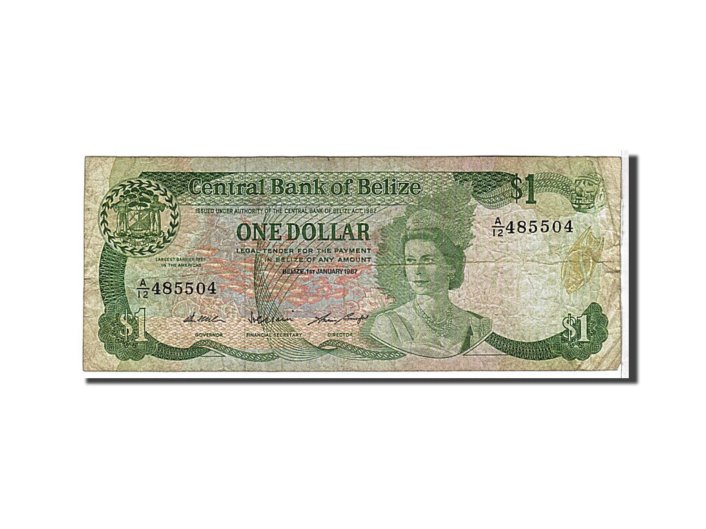 Belize, 1 Dollar, 1987, KM #46c, VG(8-10), A12485504