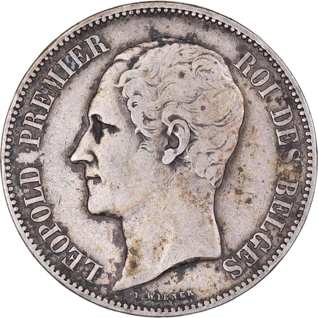 Münze, Belgien, Leopold I, 5 Francs, 5 Frank, 1850, S+, Silber, KM:17
