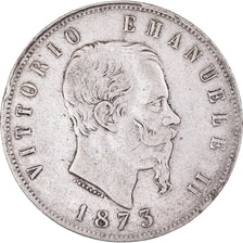 Monnaie, Italie, Vittorio Emanuele II, 5 Lire, 1873, Milan, TTB, Argent, KM:8.3