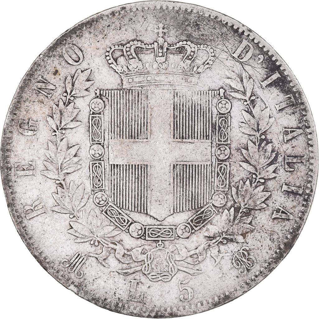 Monnaie, Italie, Vittorio Emanuele II, 5 Lire, 1873, Milan, TTB, Argent, KM:8.3