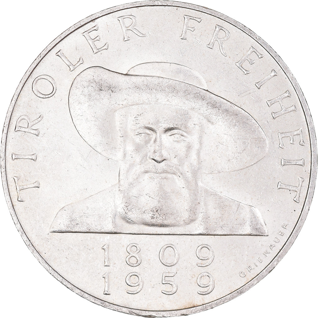 Coin, Austria, 50 Schilling, 1959, AU(55-58), Silver, KM:2888
