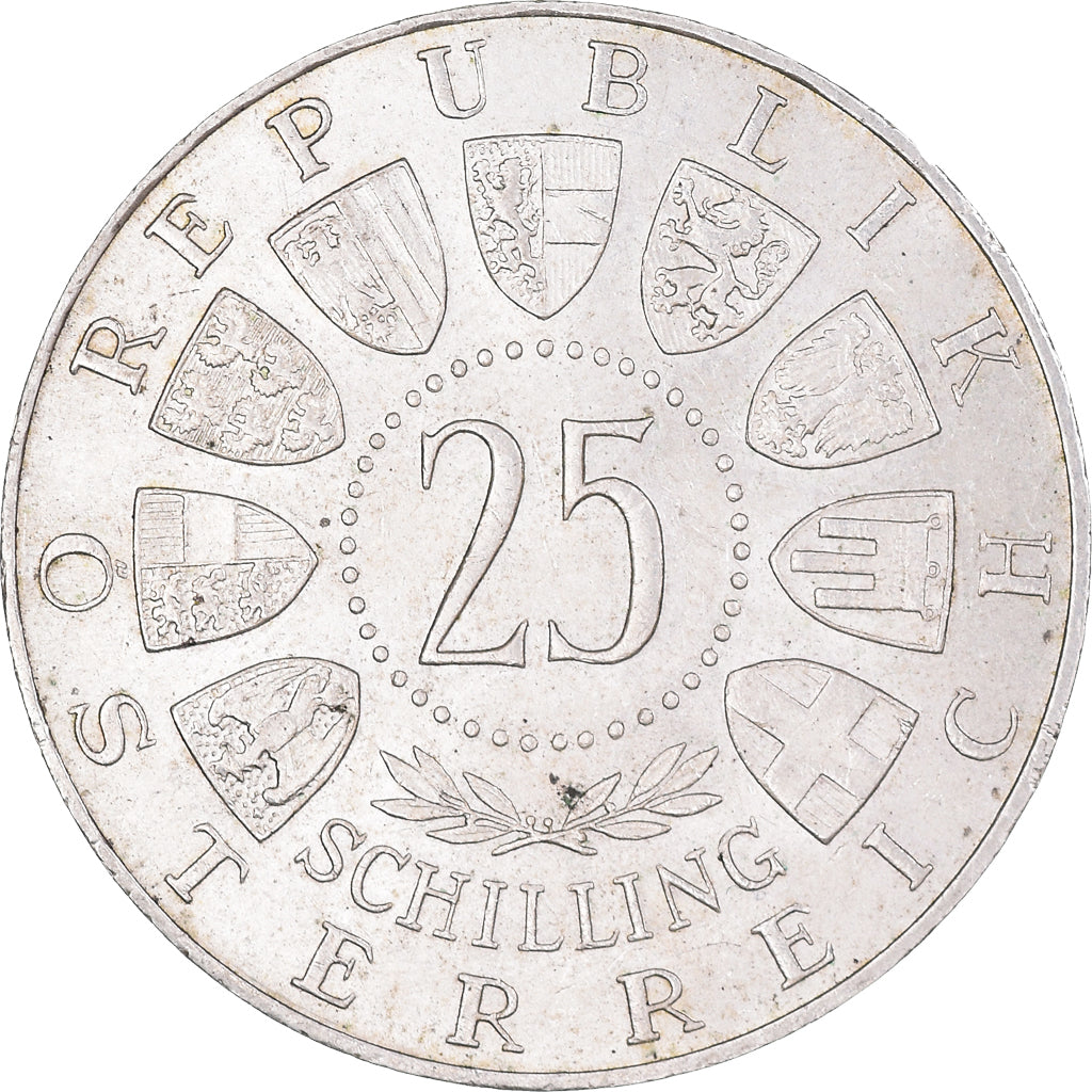 Coin, Austria, 25 Schilling, 1960, AU(55-58), Silver, KM:2890