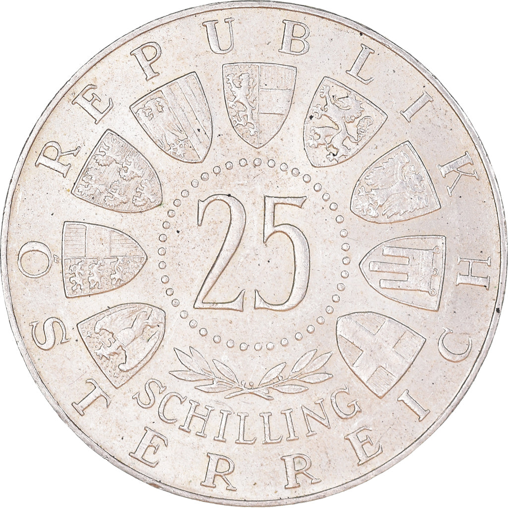 Coin, Austria, 25 Schilling, 1961, AU(50-53), Silver, KM:2891