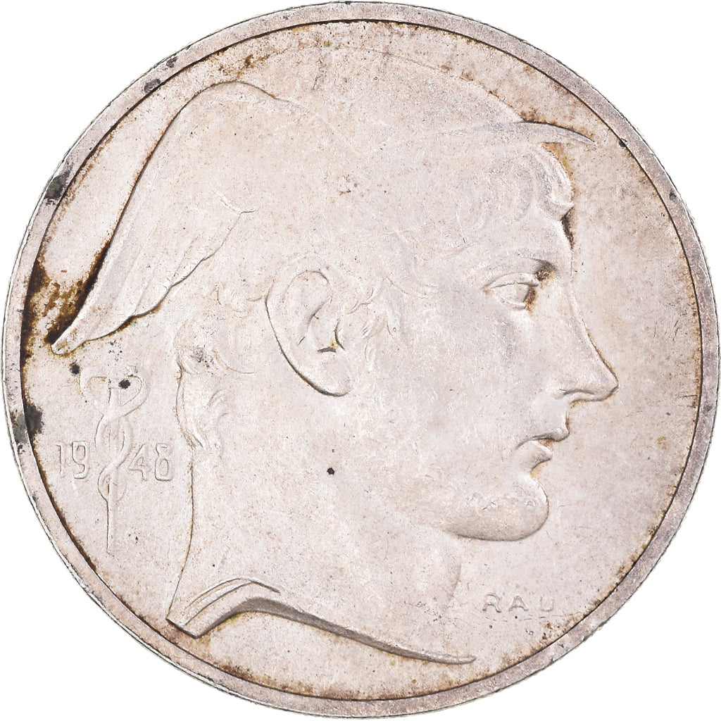 Coin, Belgium, 50 Francs, 50 Frank, 1948, EF(40-45), Silver, KM:137