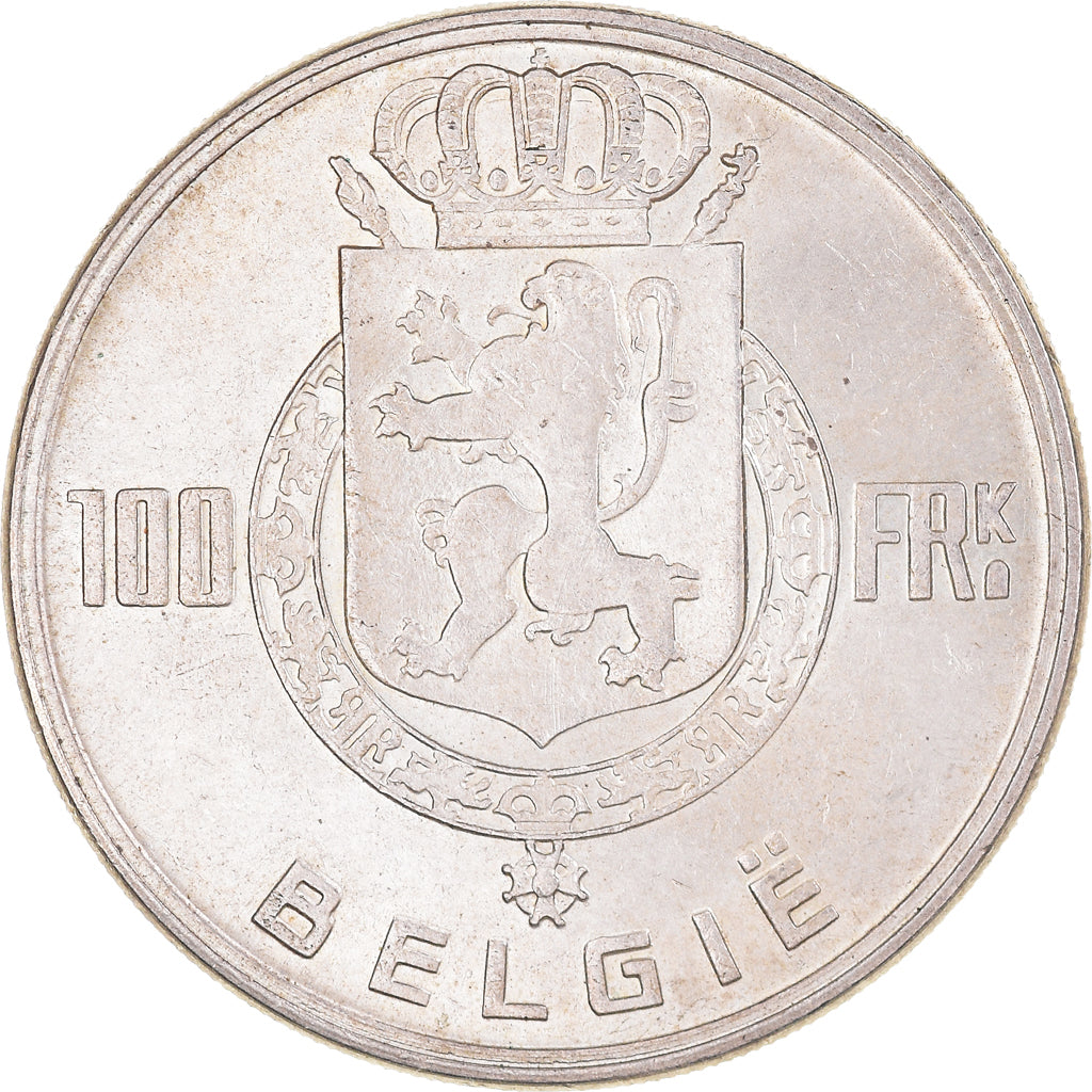 Coin, Belgium, 100 Francs, 100 Frank, 1951, AU(55-58), Silver, KM:139.1