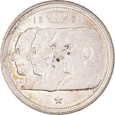 Coin, Belgium, 100 Francs, 100 Frank, 1951, AU(55-58), Silver, KM:139.1