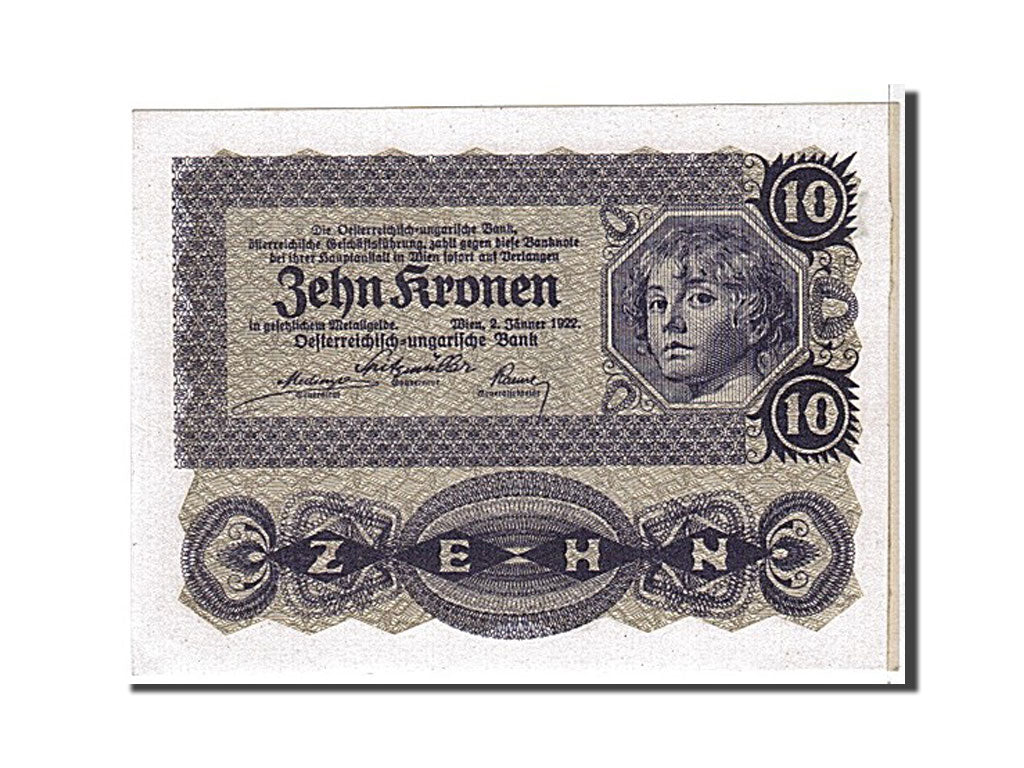 Austria, 10 Kronen, 1922, KM #75, UNC(65-70), 1037116837