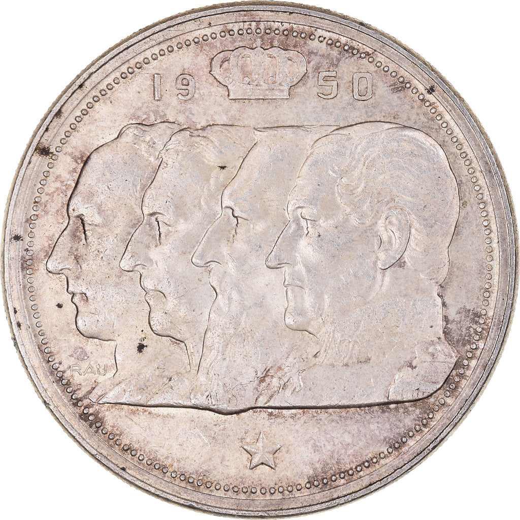 Coin, Belgium, 100 Francs, 100 Frank, 1950, EF(40-45), Silver, KM:138.1
