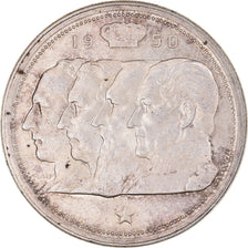 Coin, Belgium, 100 Francs, 100 Frank, 1950, EF(40-45), Silver, KM:138.1