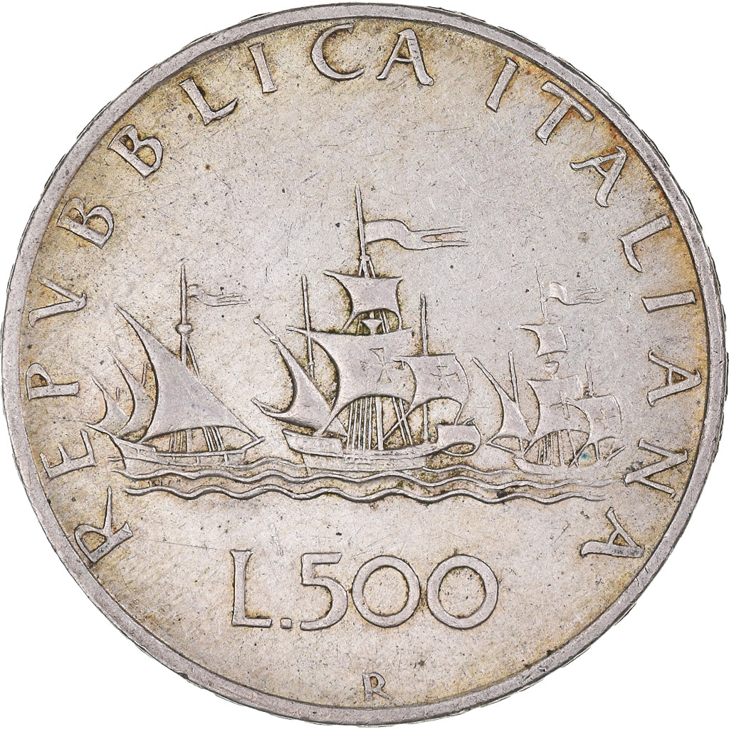 Coin, Italy, 500 Lire, 1959, Rome, AU(50-53), Silver, KM:98