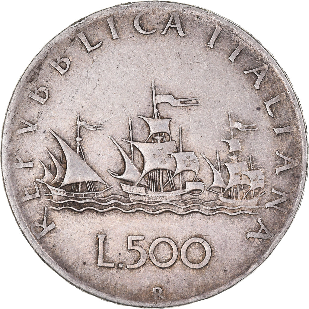 Coin, Italy, 500 Lire, 1959, Rome, AU(50-53), Silver, KM:98