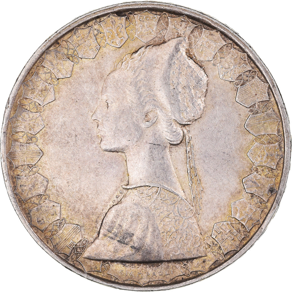 Coin, Italy, 500 Lire, 1960, Rome, EF(40-45), Silver, KM:98