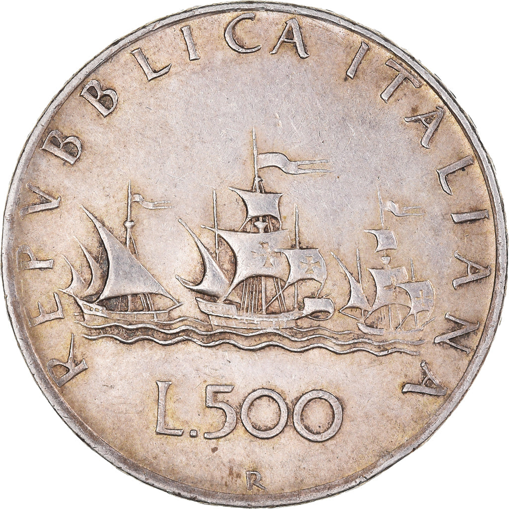 Coin, Italy, 500 Lire, 1960, Rome, EF(40-45), Silver, KM:98