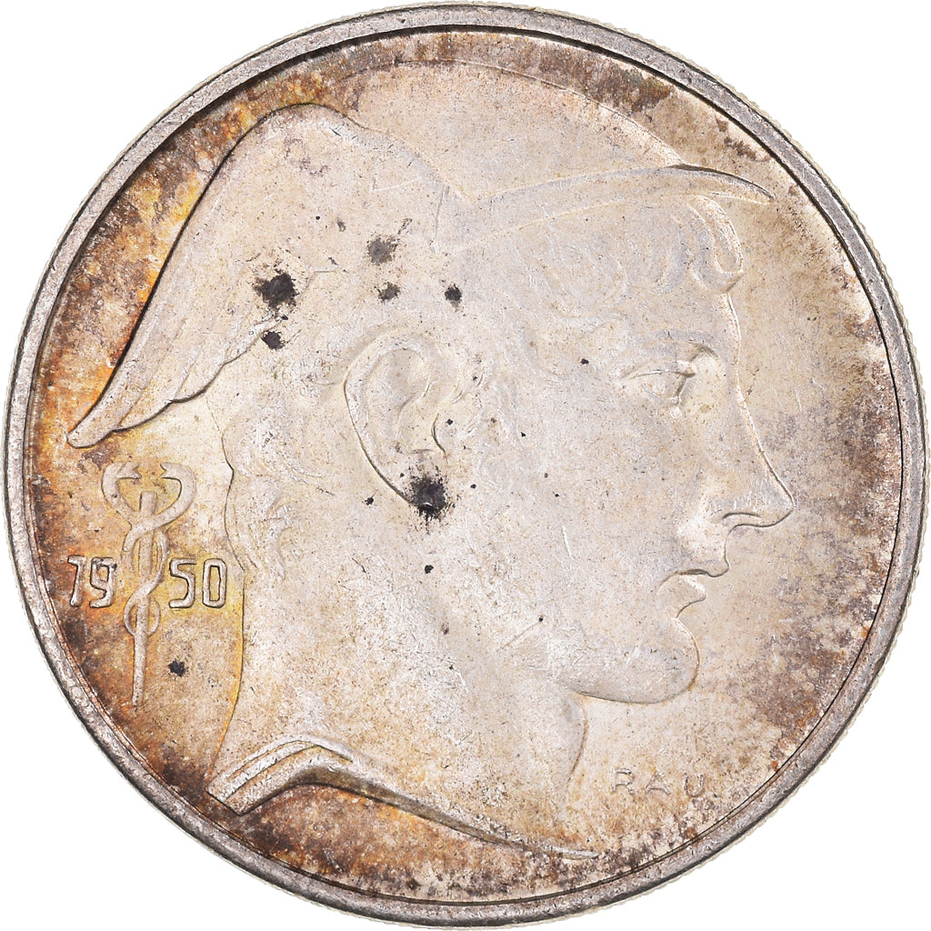 Coin, Belgium, 20 Francs, 20 Frank, 1950, EF(40-45), Silver, KM:140.1