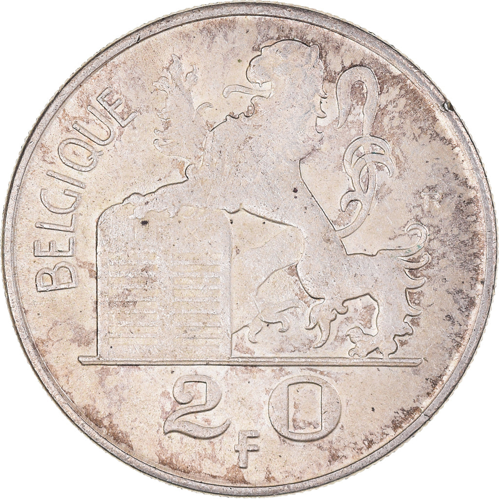 Coin, Belgium, 20 Francs, 20 Frank, 1950, EF(40-45), Silver, KM:140.1