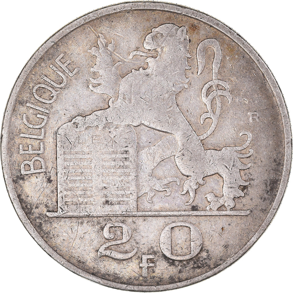Moneta, Belgio, 20 Francs, 20 Frank, 1950, BB, Argento, KM:140.1