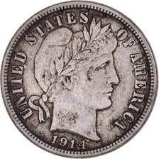 Münze, Vereinigte Staaten, Barber Dime, Dime, 1914, U.S. Mint, Philadelphia
