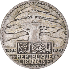 Münze, Lebanon, 10 Piastres, 1929, SS, Silber, KM:6