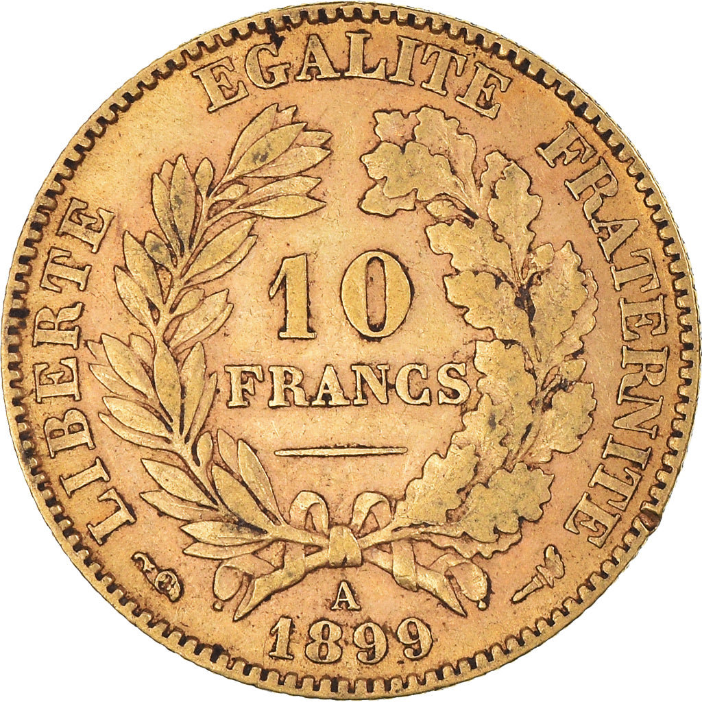 Münze, Frankreich, Cérès, 10 Francs, 1899, Paris, SS, Gold, KM:830