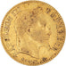 Moeda, França, Napoleon III, 10 Francs, 1866, Strasbourg, EF(40-45), Dourado