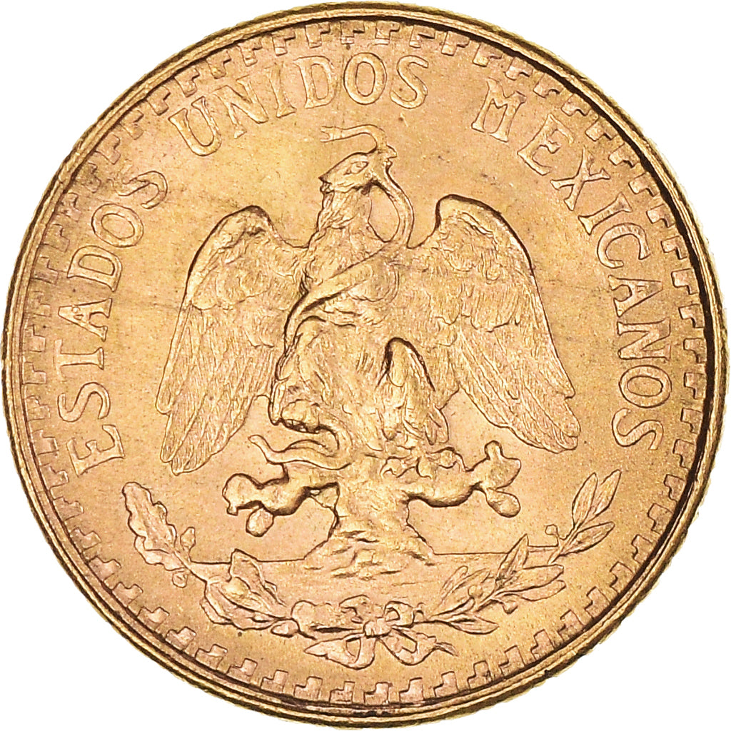 Moneta, Messico, 2 Pesos, 1945, Mexico City, SPL-, Oro, KM:461