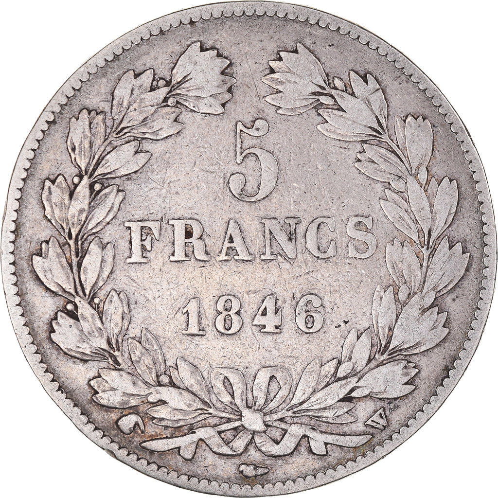 Coin, France, Louis-Philippe, 5 Francs, 1846, Lille, VF(30-35), Silver