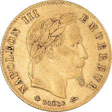 Moneda, Francia, Napoleon III, Napoléon III, 5 Francs, 1865, Paris, MBC+, Oro