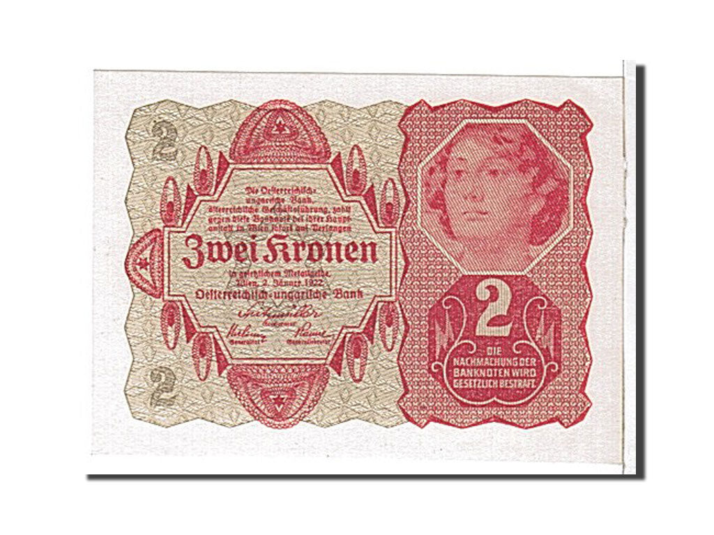 Austria, 2 Kronen, 1922, KM #74, UNC(65-70)