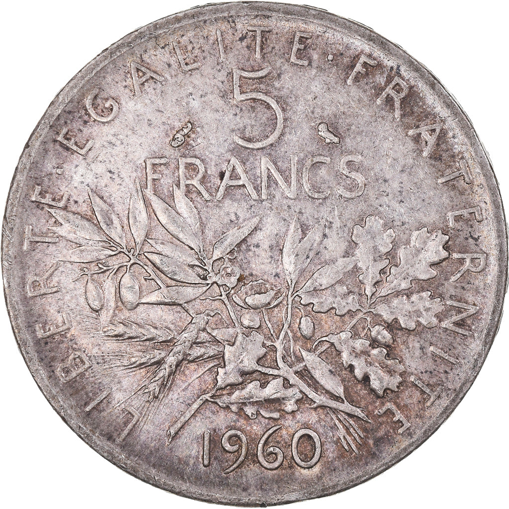 Coin, France, Semeuse, 5 Francs, 1960, Paris, AU(50-53), Silver, KM:926