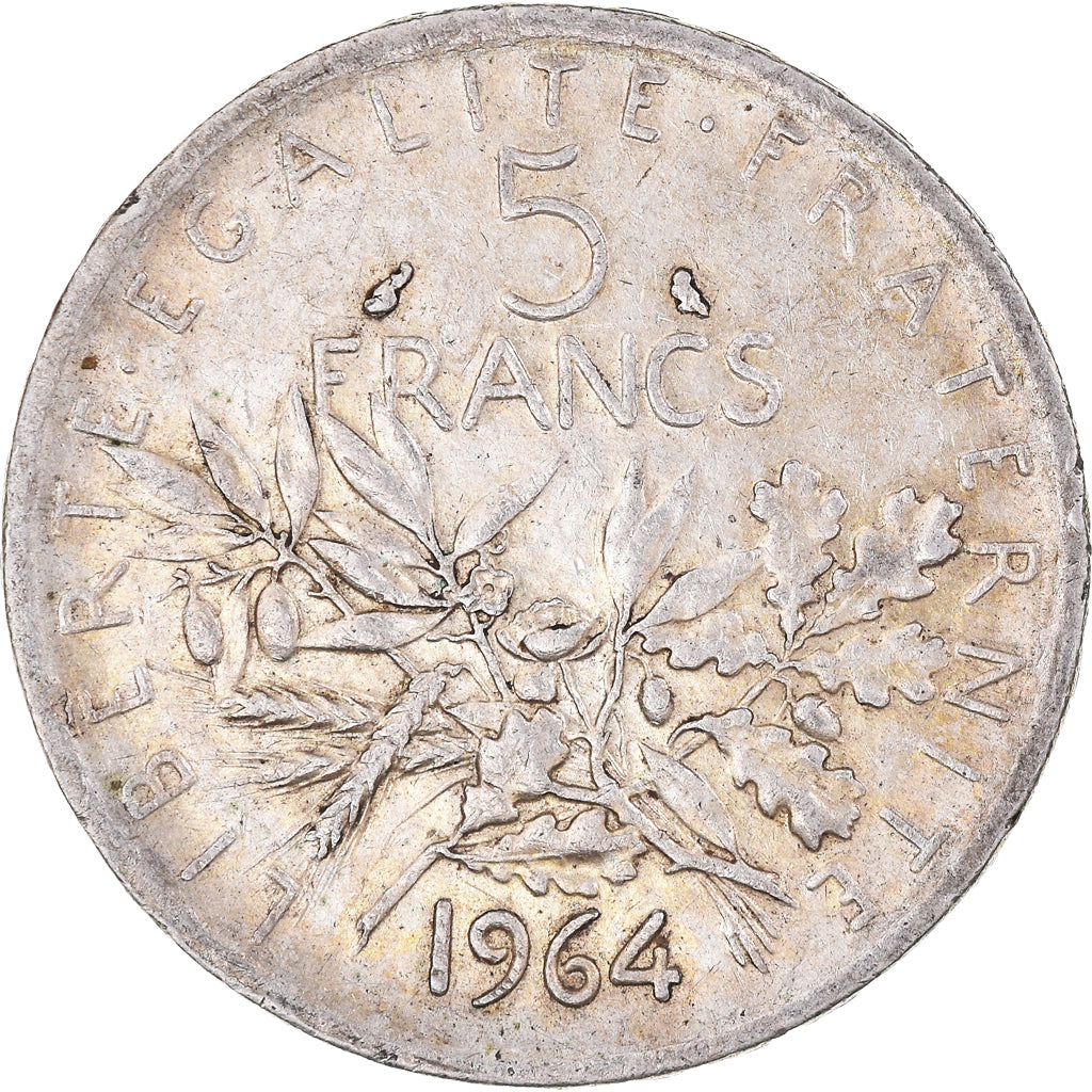 Coin, France, Semeuse, 5 Francs, 1964, Paris, AU(50-53), Silver, KM:926